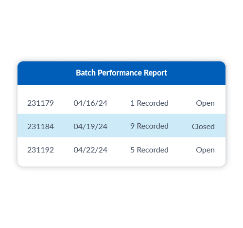 Batch reporting solution